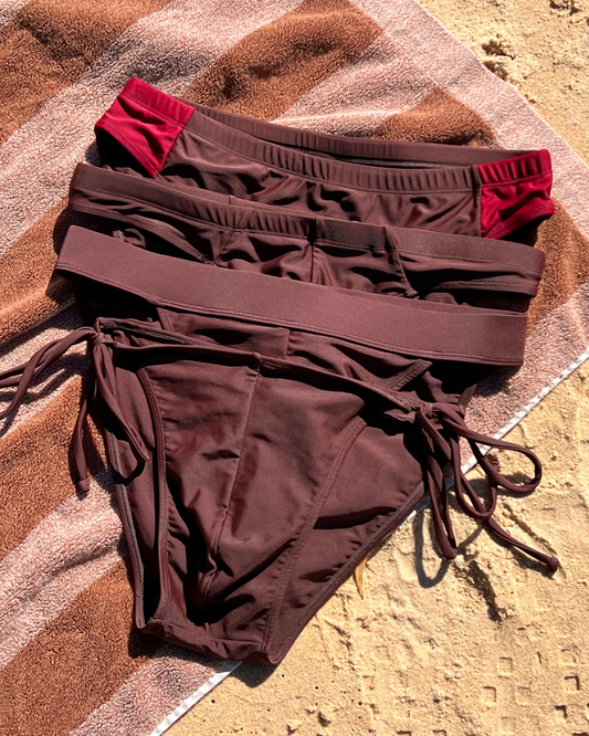 Javier Swim Thong - Coconut Brown