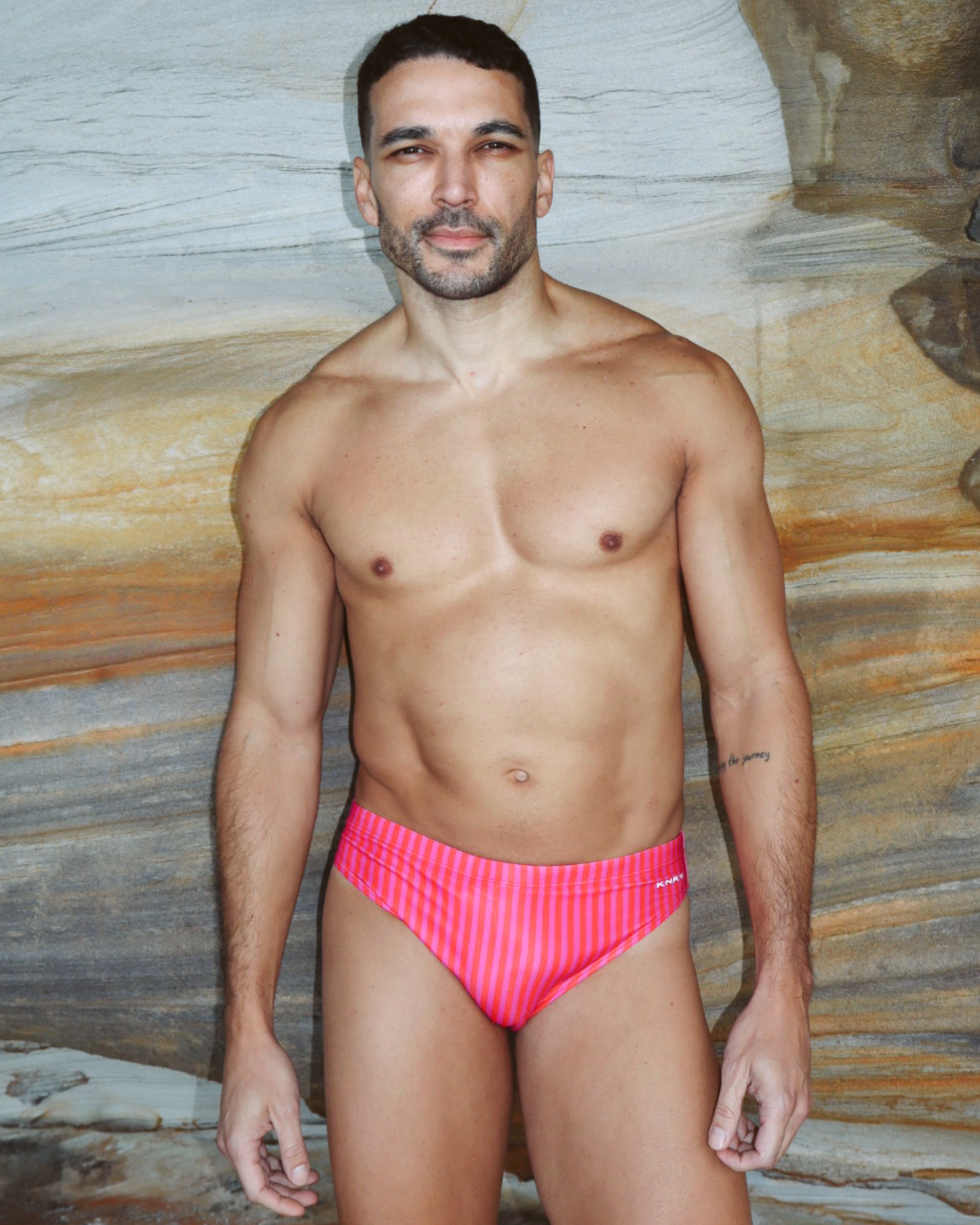 Donatello Brief - Pink and Lilac stripe