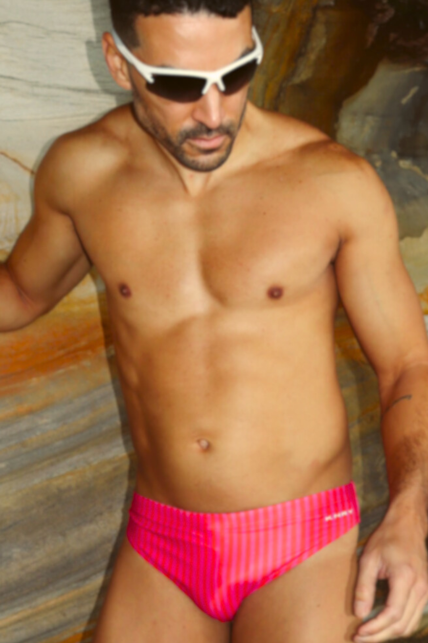 Donatello Brief - Pink and Lilac stripe