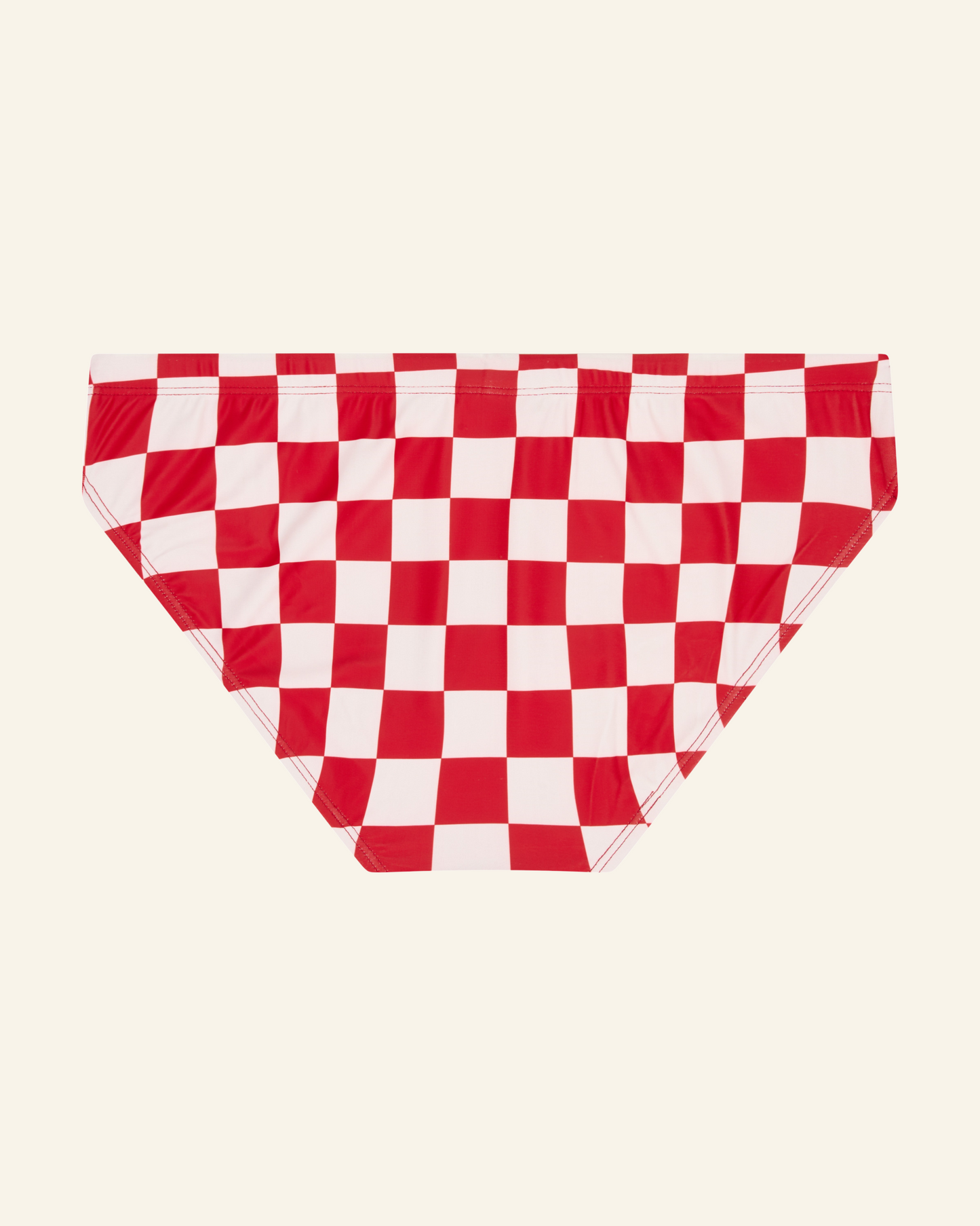 Donatello Brief in red & white Grid Print