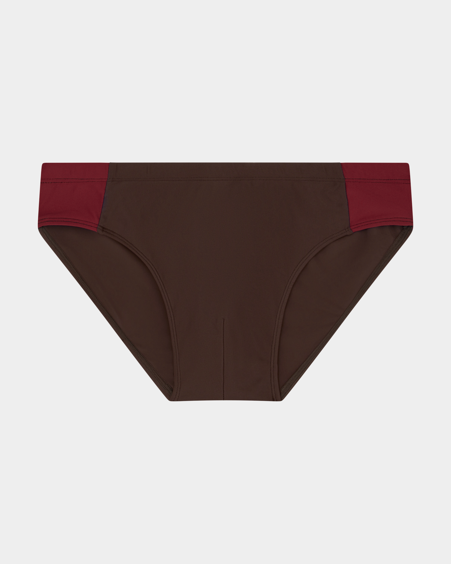 Henri Brief in Coconut Brown & Maroon