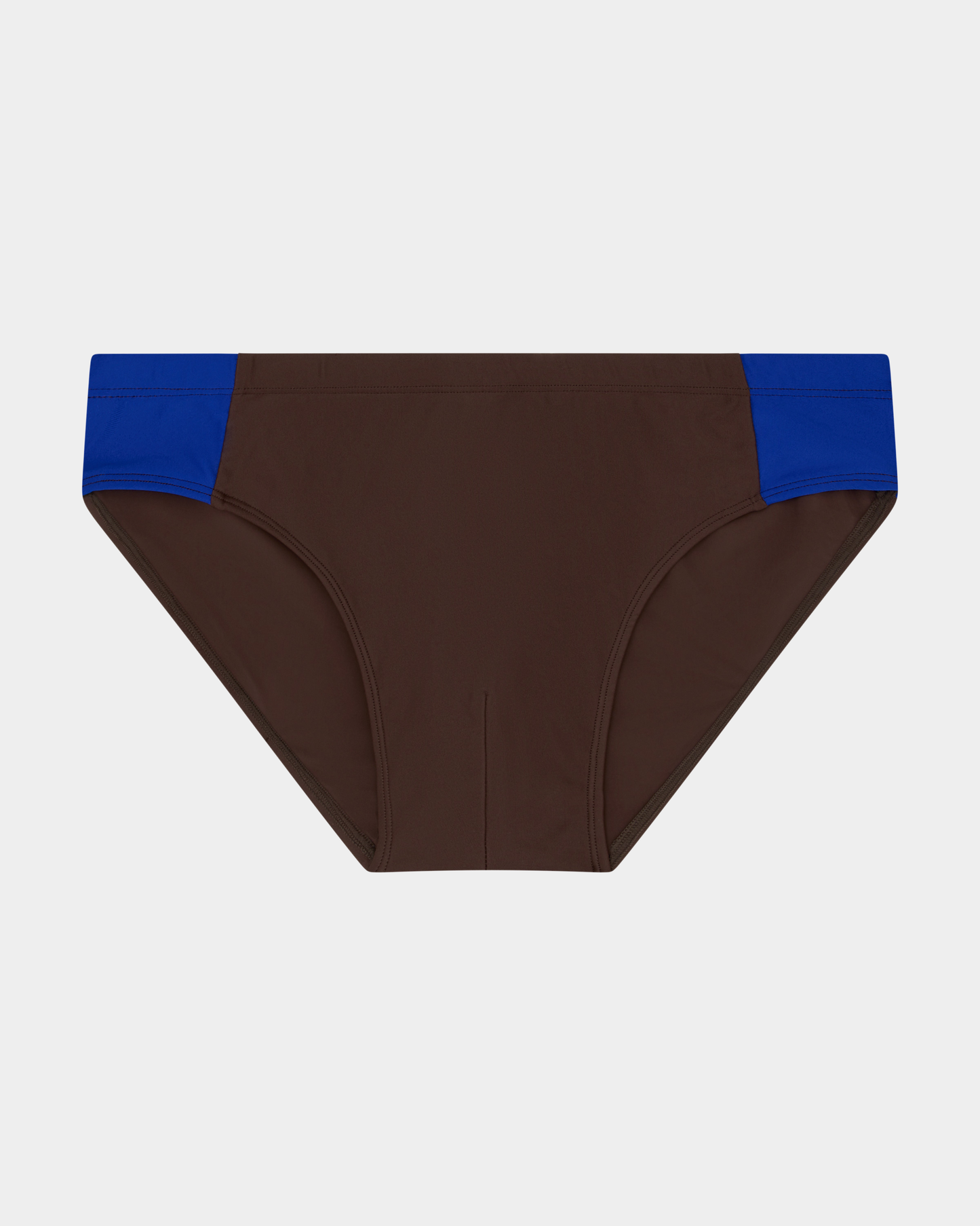 Henri Brief in Coconut Brown & Royal Blue