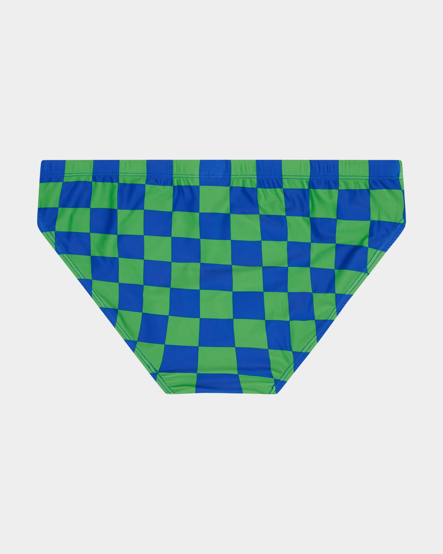Donatello Brief in Blue & Green Grid Print