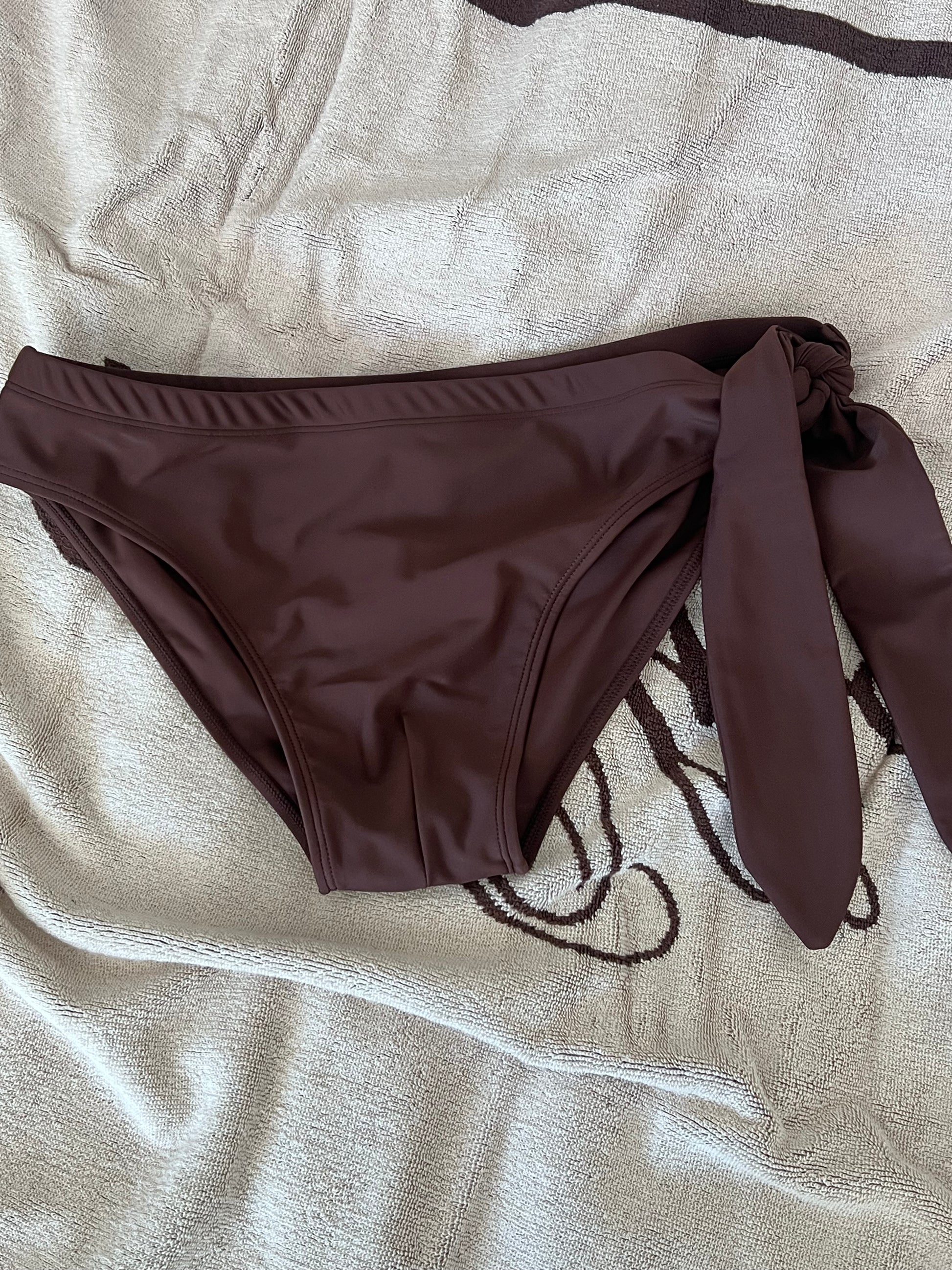 Cruz side tie Swim Brief - Brown Kennry