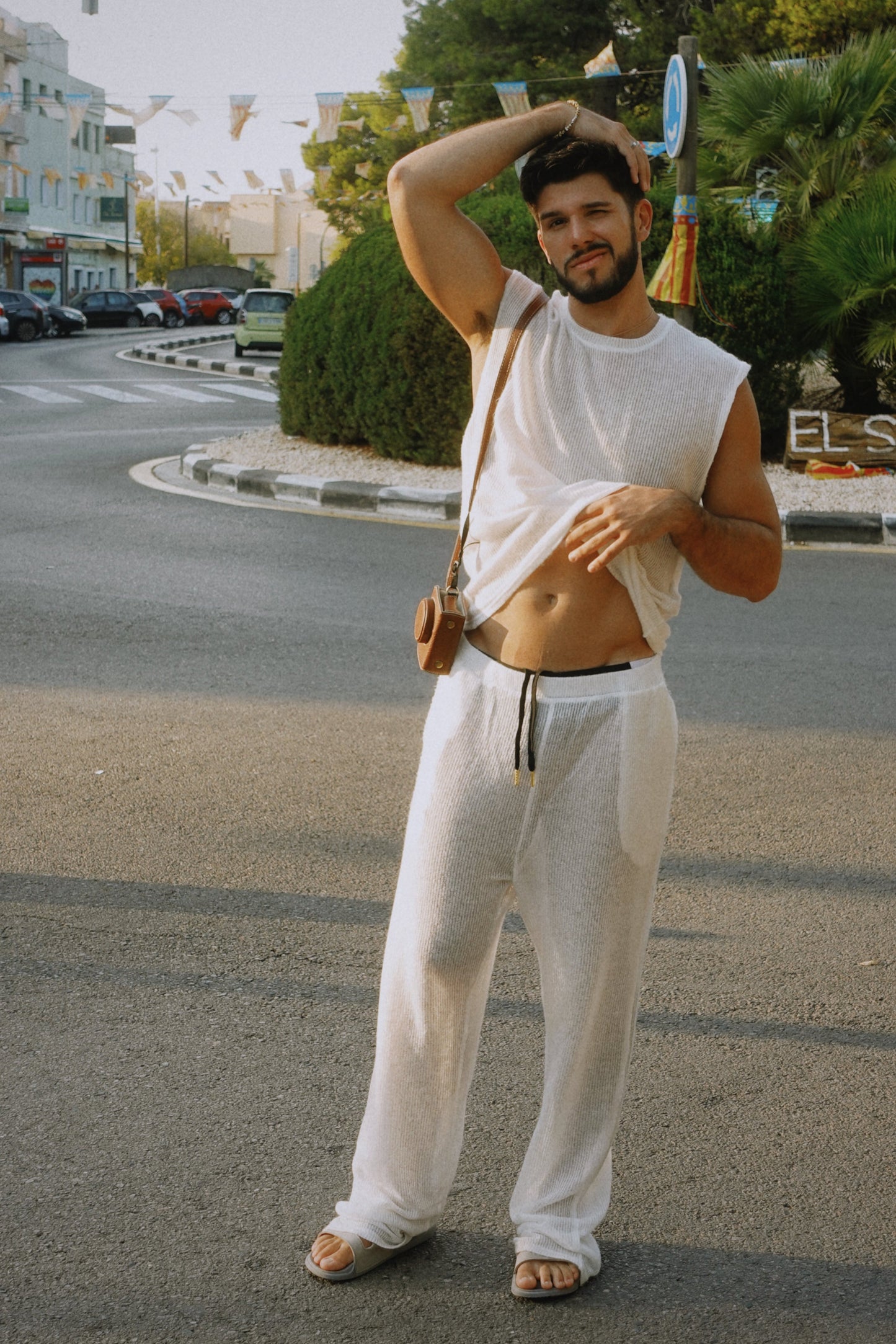 Noah Crochet Knit Tank - White